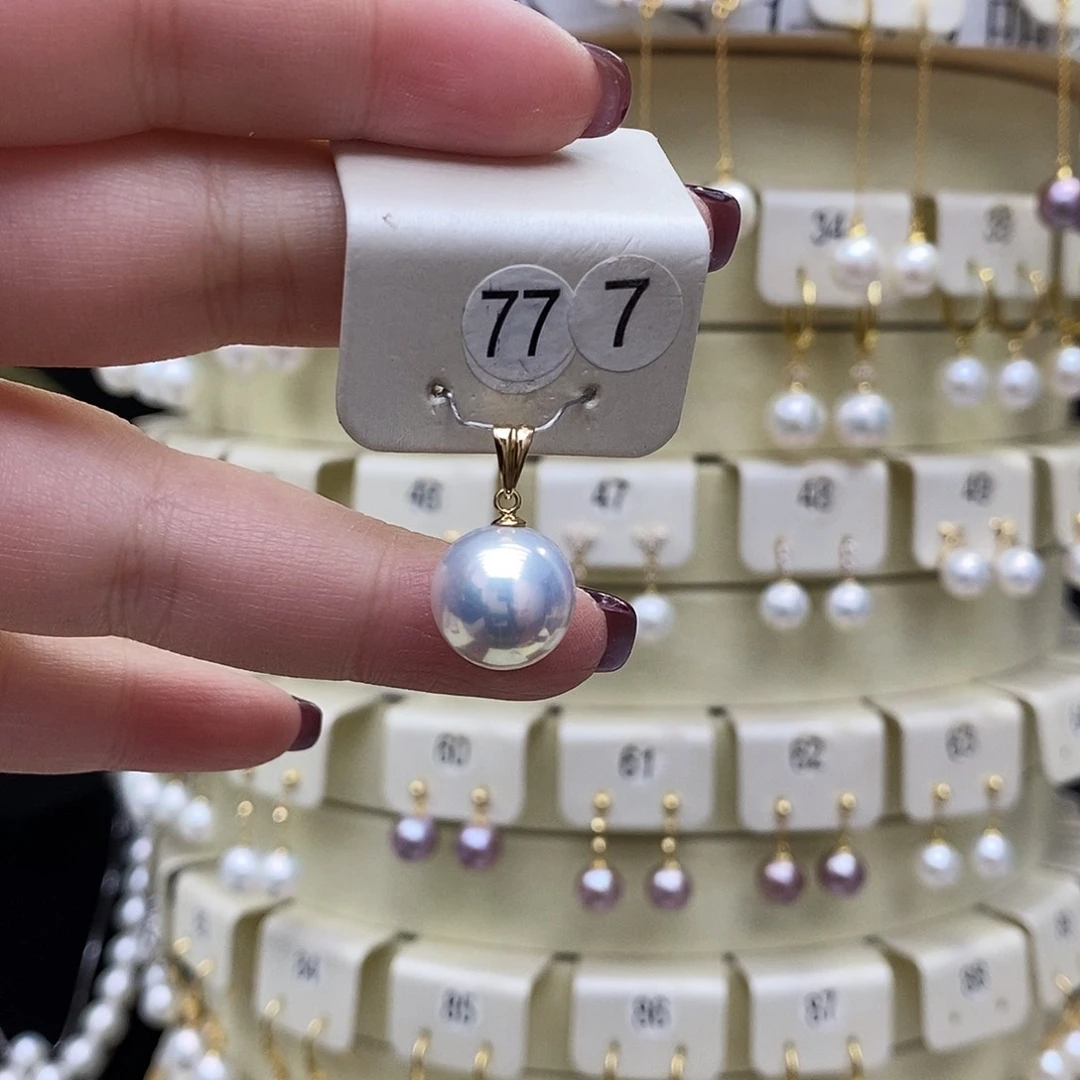 淡水珍珠耳饰18K金镶嵌