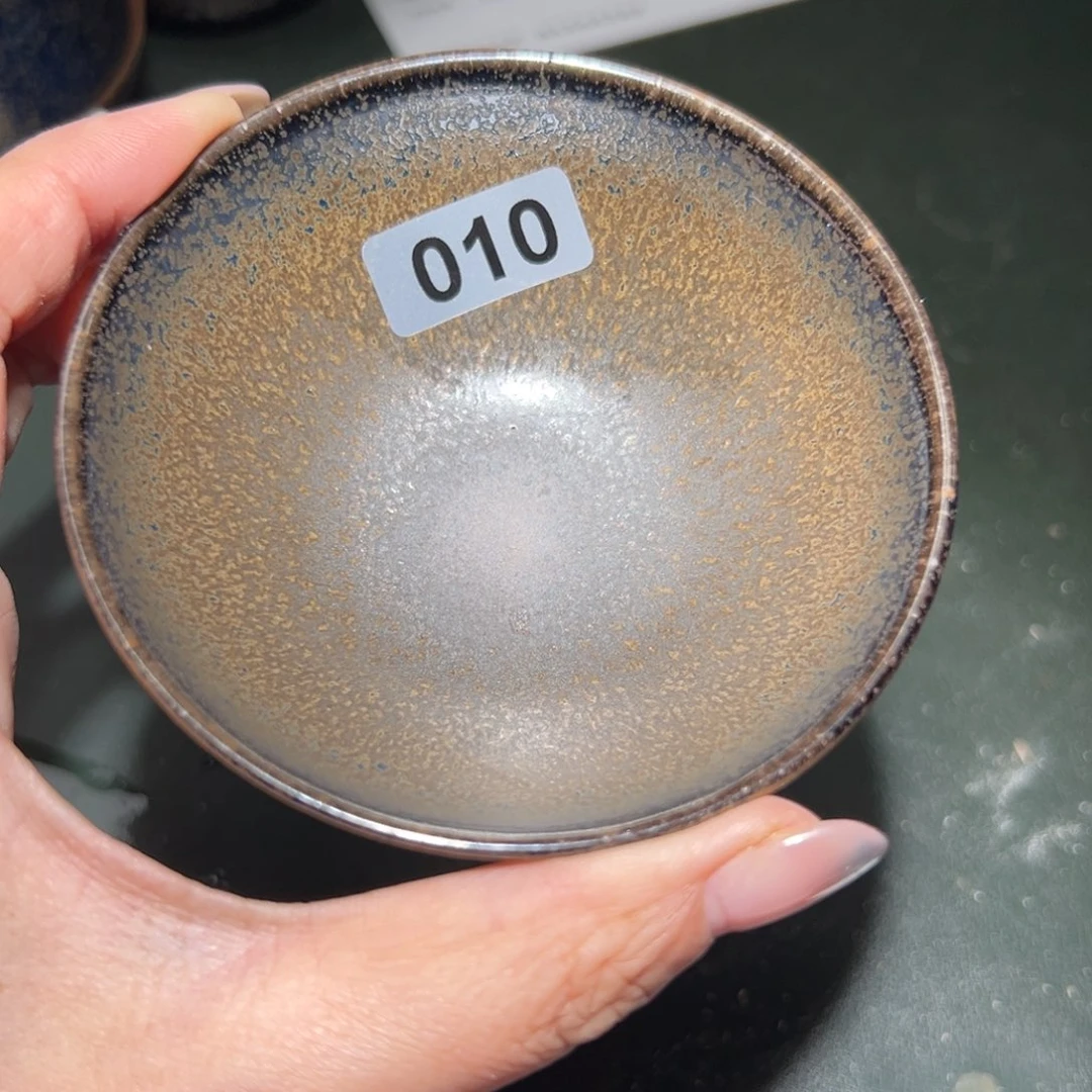 蓝***虫茶盏全手工原矿原釉建盏