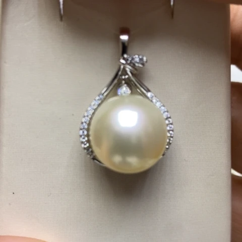 银S925镶嵌颈饰海水珍珠