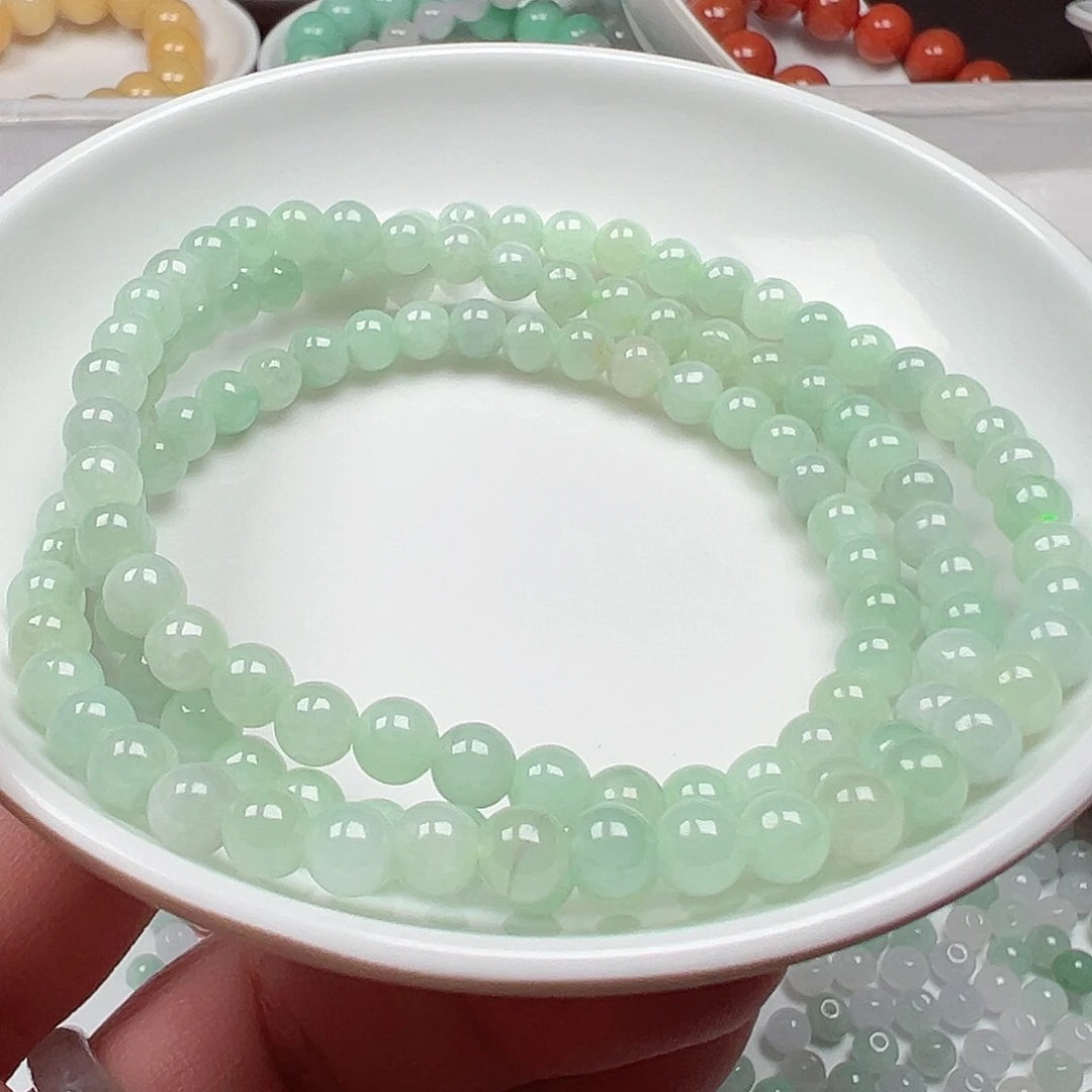 翡翠手链未镶嵌青**娃货主老华