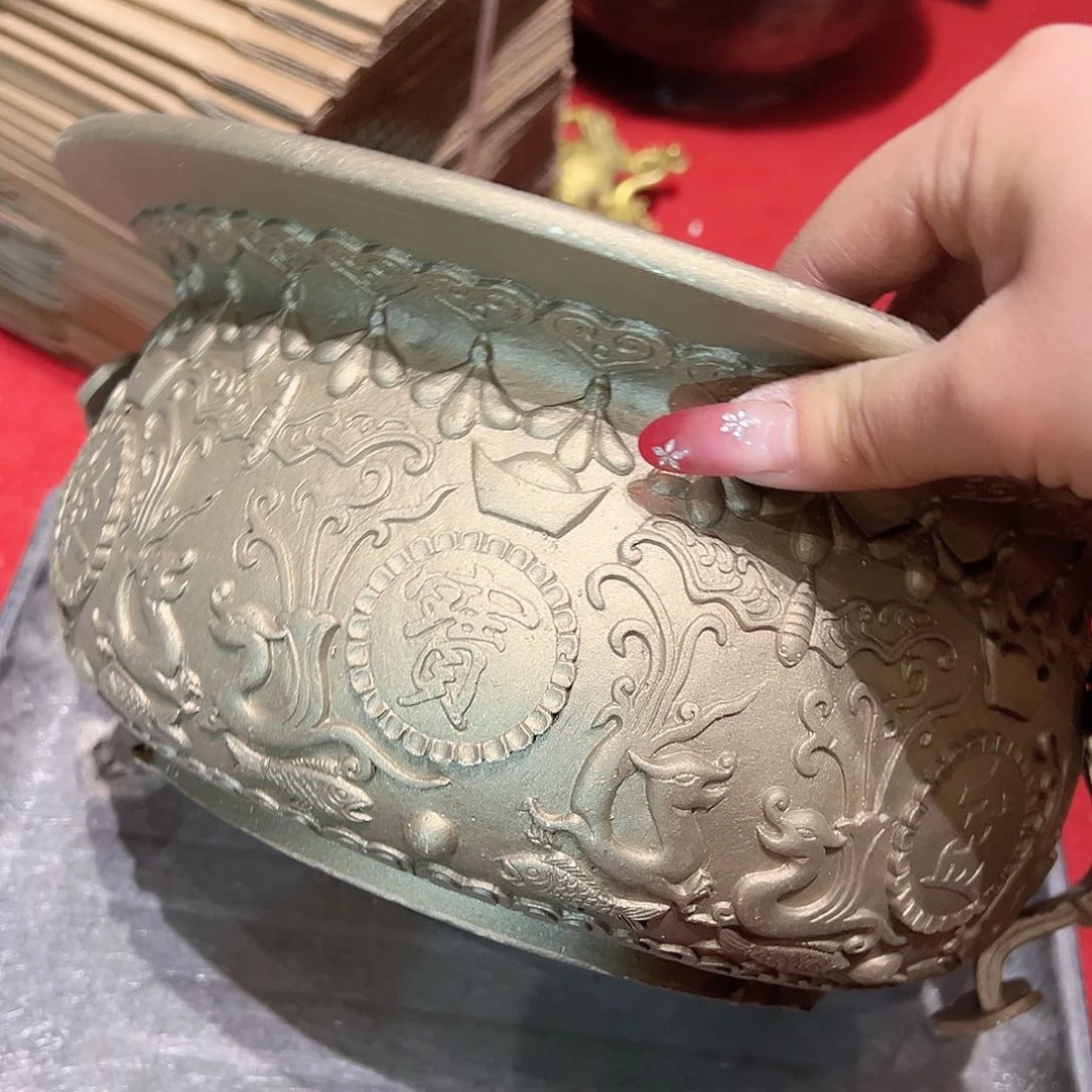 静**下黄铜摆件工艺品，