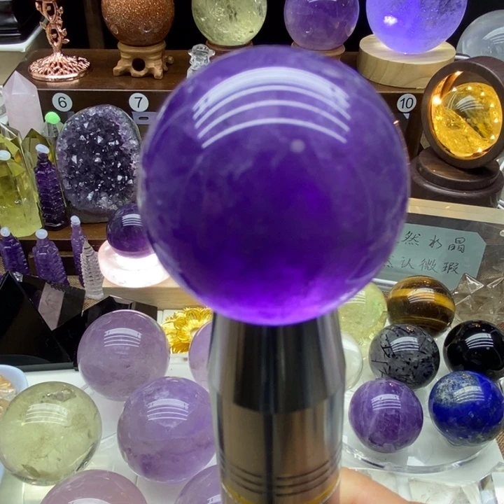 水晶摆件未镶嵌天然乌拉圭紫水晶球