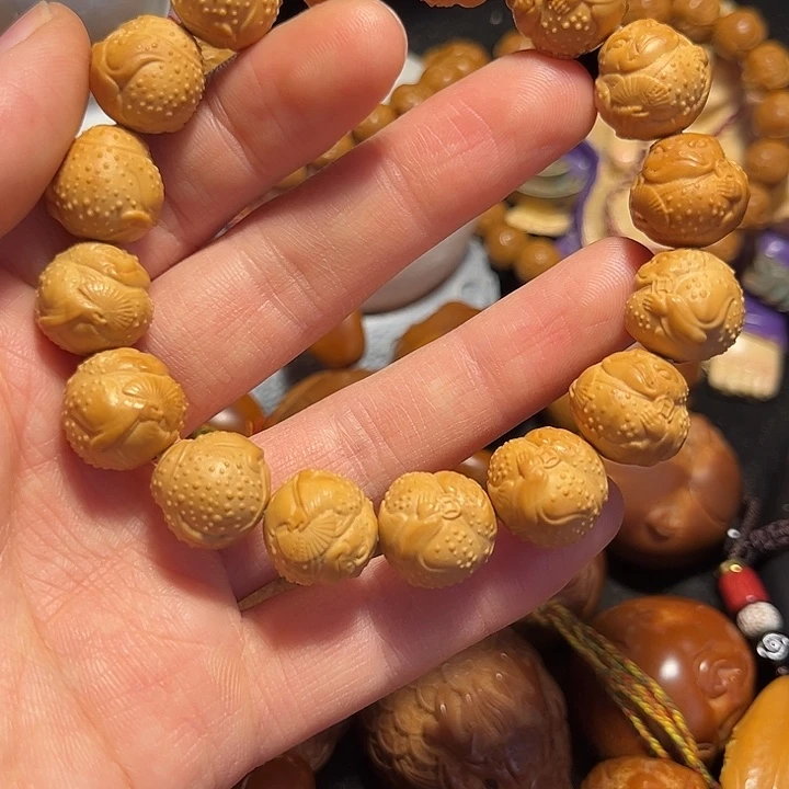 手串/手链橄榄核猴头金蟾扇子