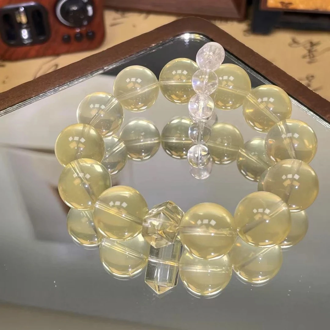 《拍二发一》高品冰透柠檬黄水晶3002 颜色微差 多样性发一