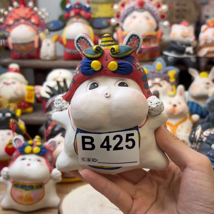 黑****摆件手捏陶艺摆件