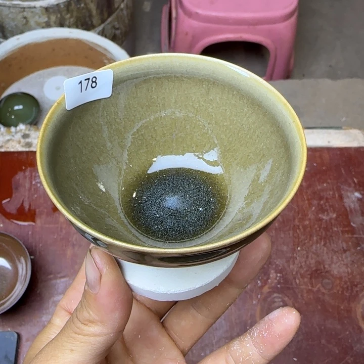 阳***伙茶盏青钰龙窑茶具178
