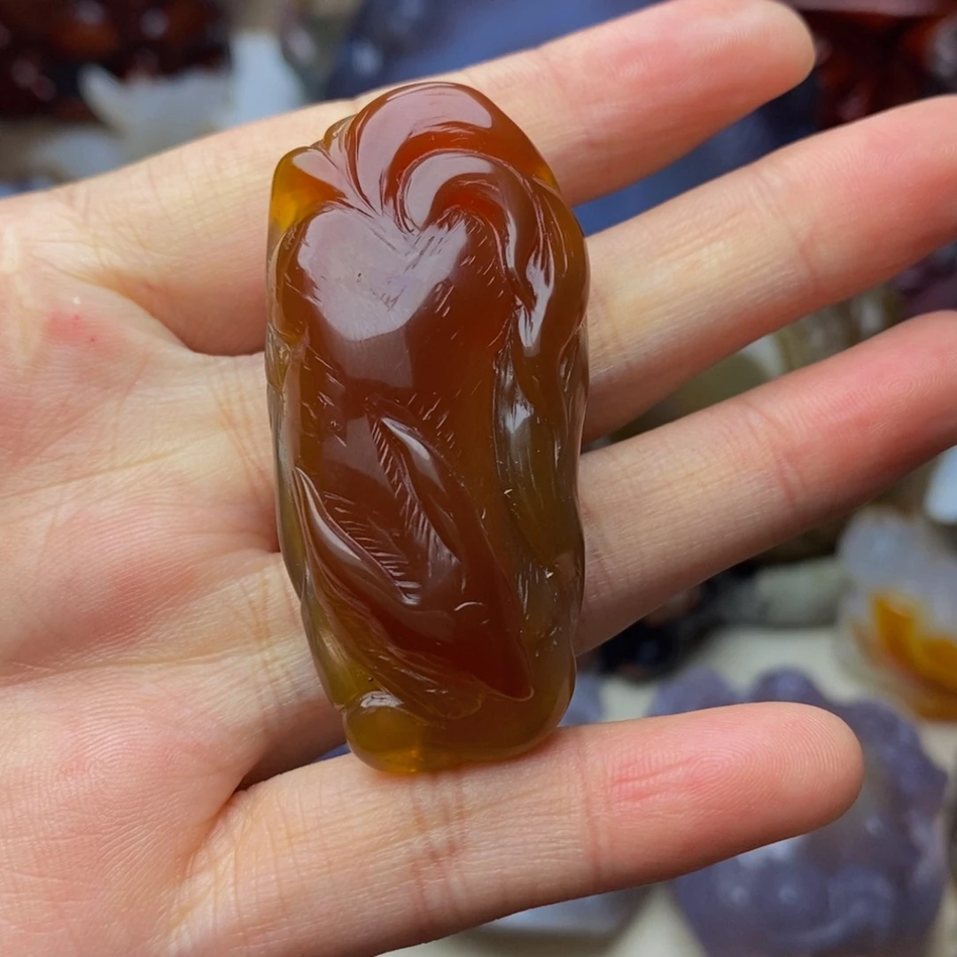 玛瑙/玉髓手把件未镶嵌