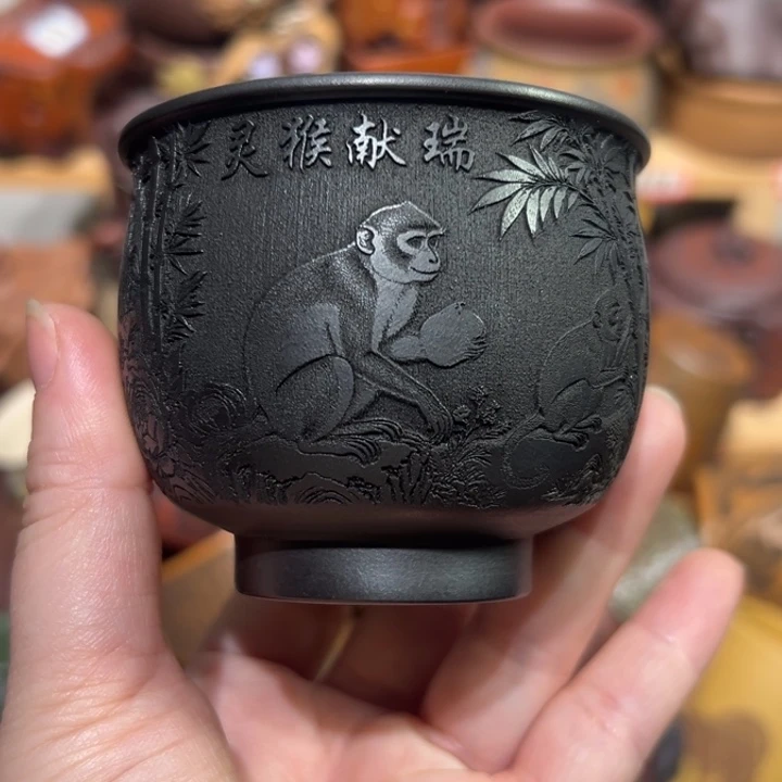 紫砂茶杯宜兴紫砂主人杯