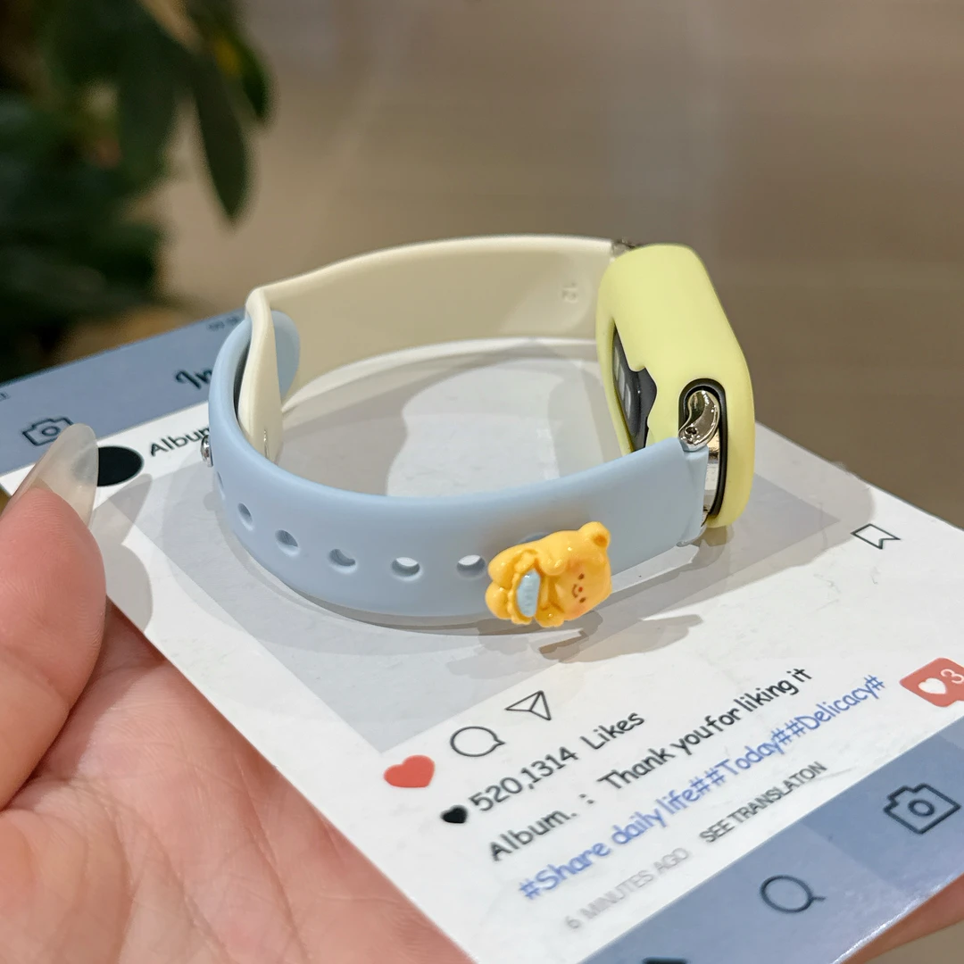 适用小米手环9Pro高颜值黄油小熊8pro表带小米红米Watch5硅胶女生