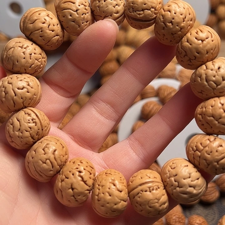 吊坠桃核桃核手串树王纽扣脑纹18➕