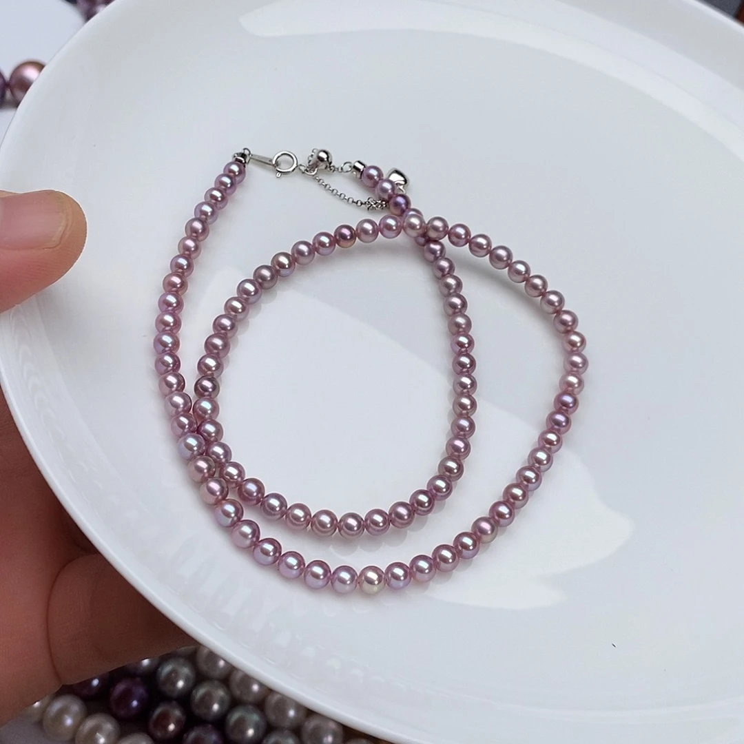 颈饰淡水珍珠银S925镶嵌