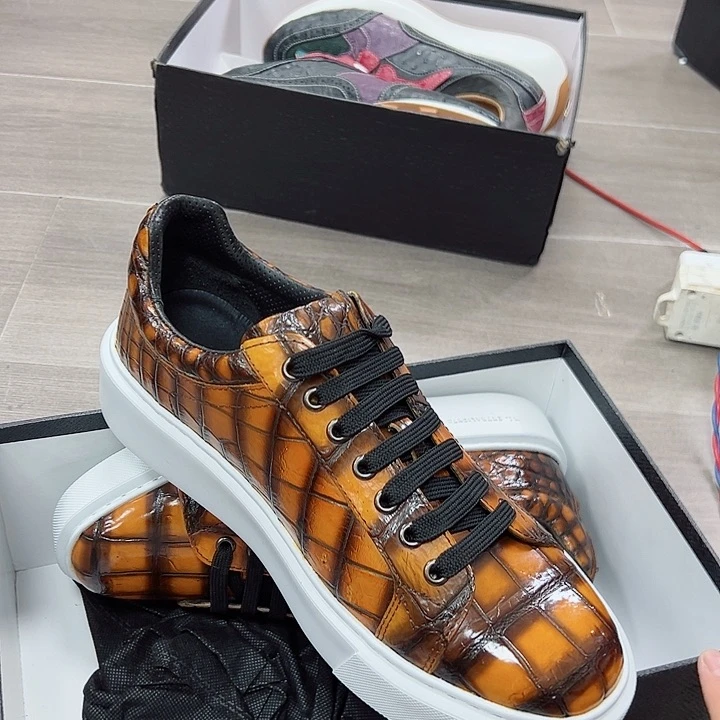 鳄鱼皮（革）强***6琥珀黄42