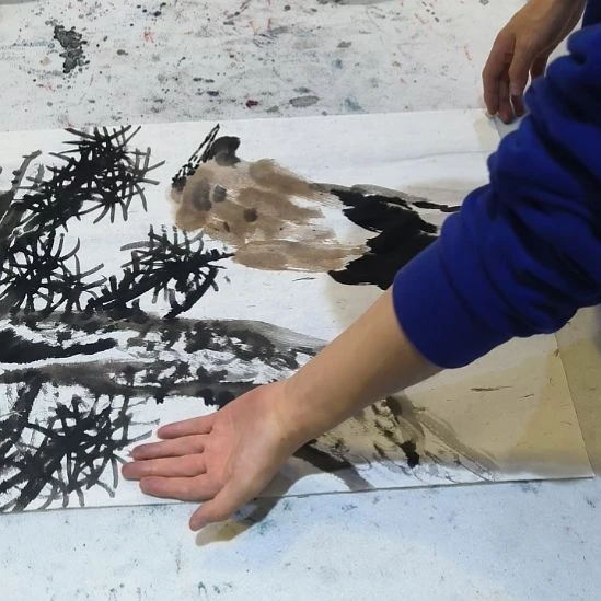 国画大写意花鸟画四尺三开