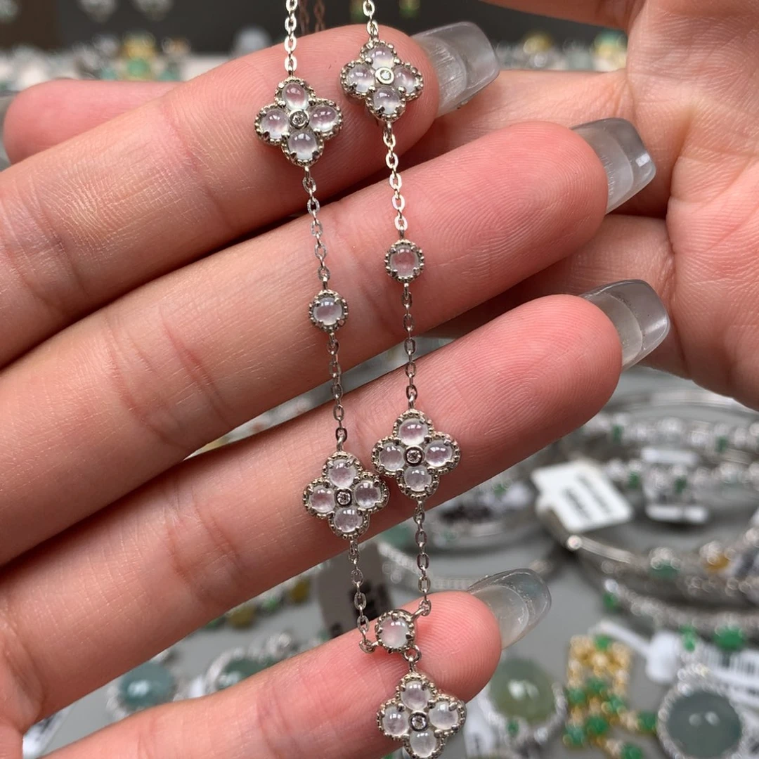 翡翠戒指银S925镶嵌项链