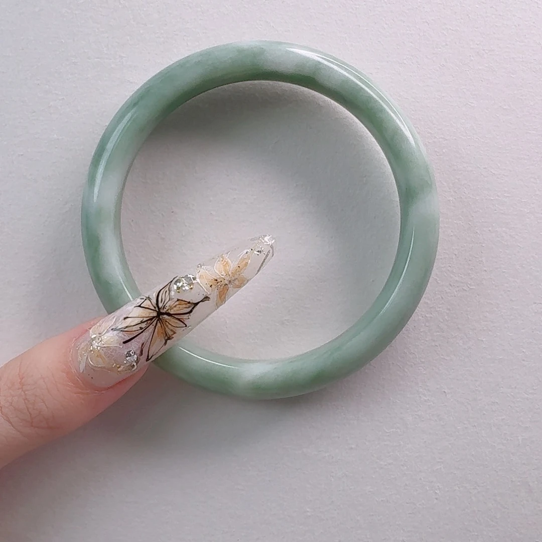 酷***猫蓝田玉（蛇纹石化大理石玉）手镯未镶嵌