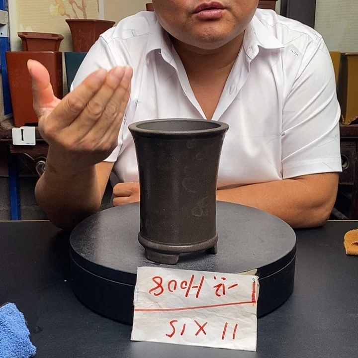 紫砂花盆货号一只H008