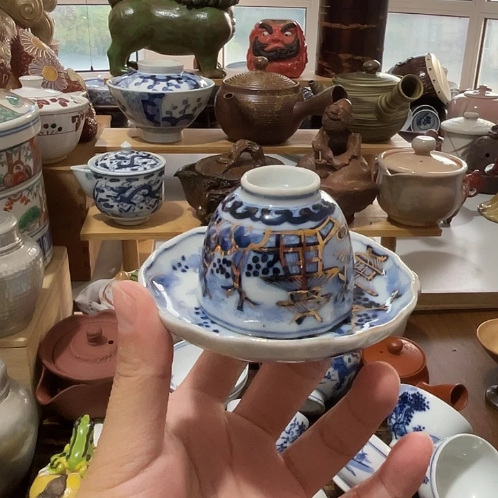 小***7瓷片一个杯子一个碟子好看