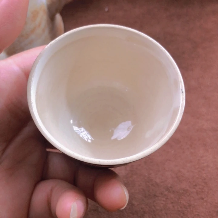 磁州窑艺术茶具茶杯有瑕