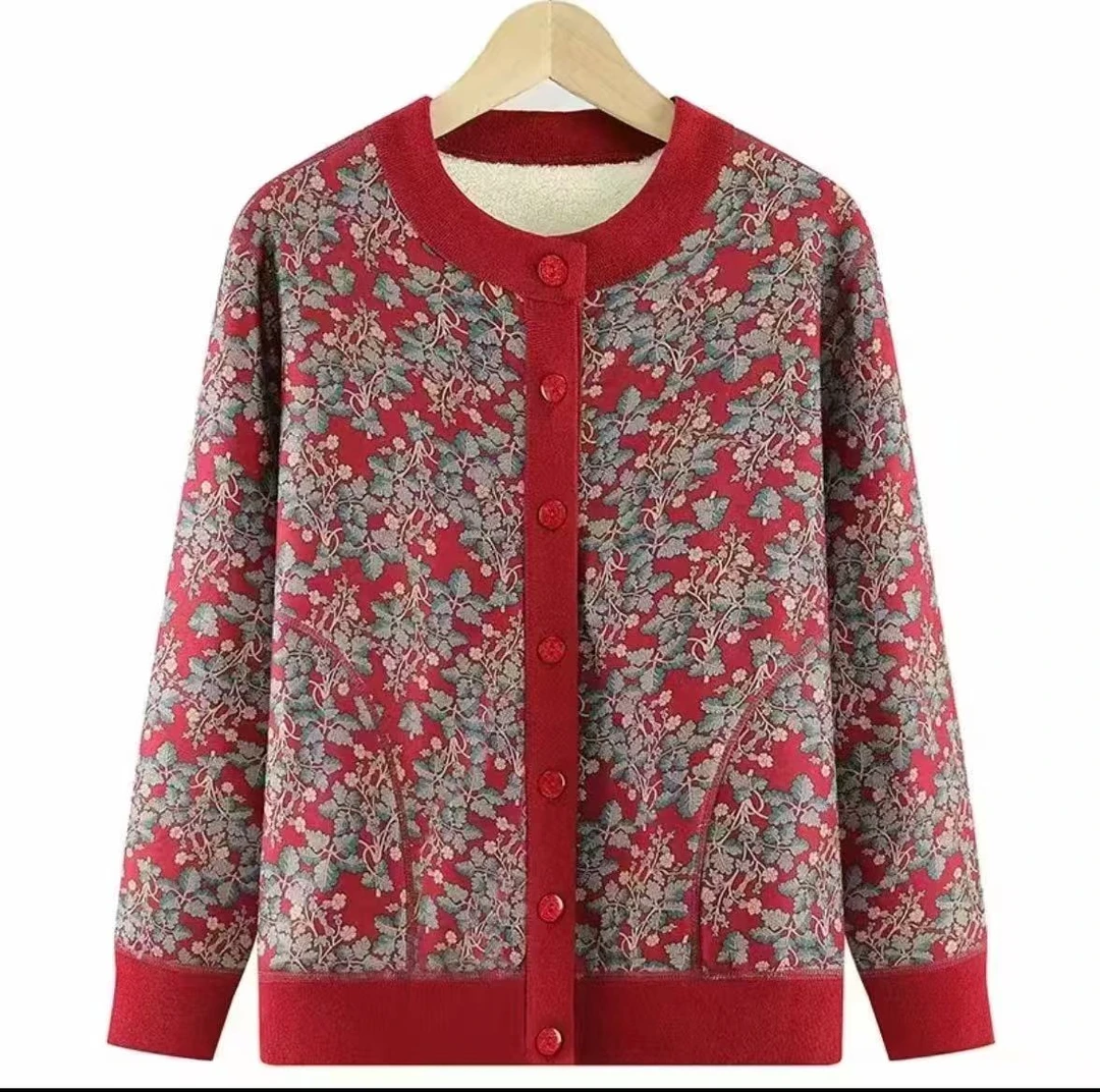 女士花棉袄8836-A135***