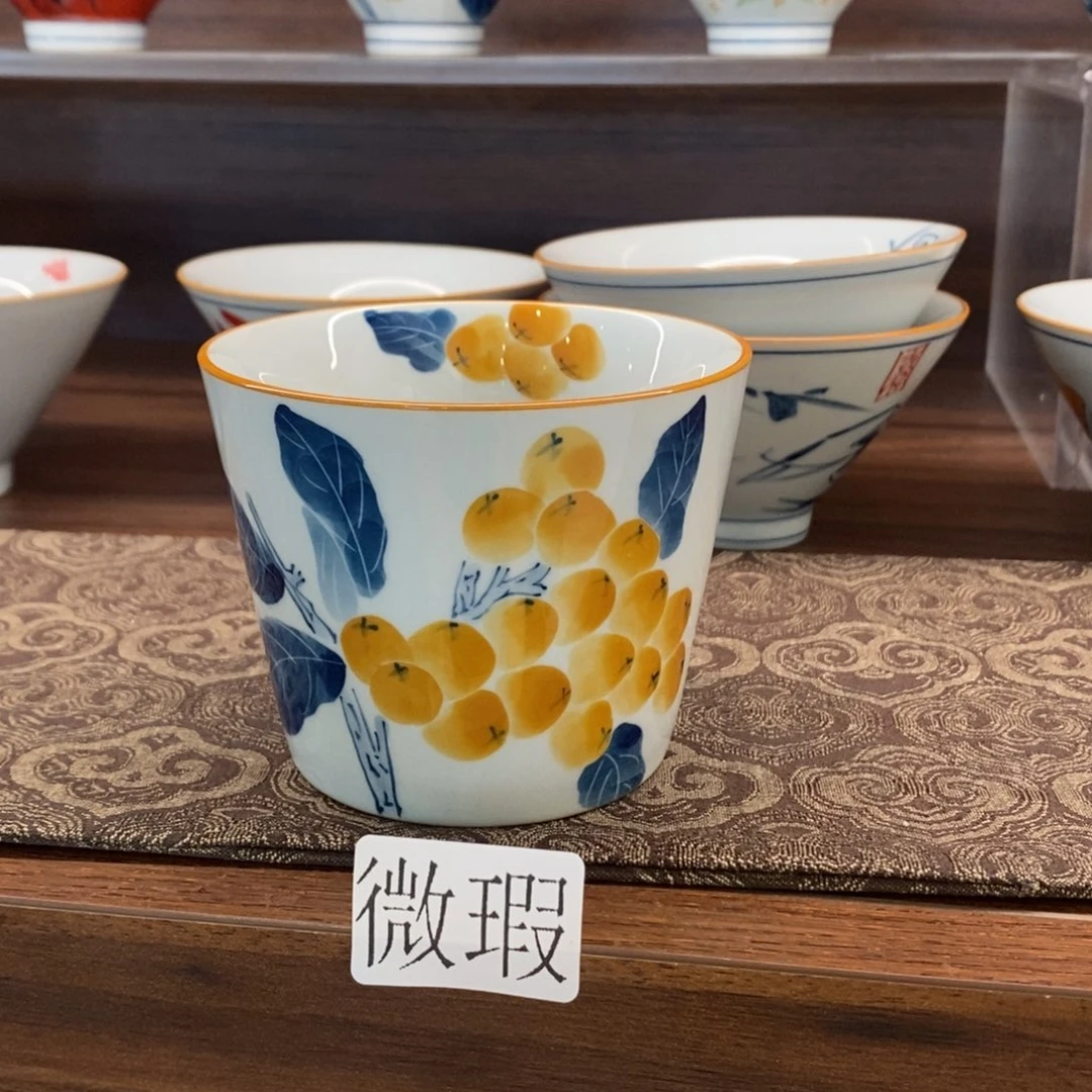 釉下彩老陶泥手工绘制