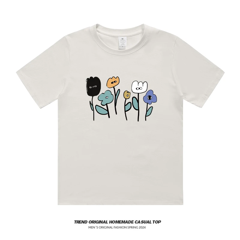 【T恤时尚情侣纯棉女款夏季系列】向阳花开230g精梳棉男女同款短袖