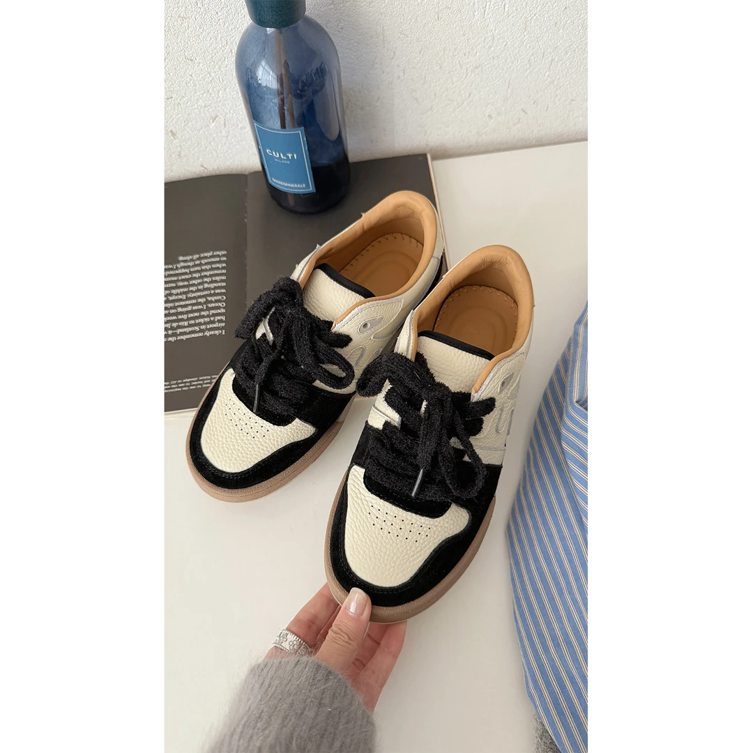 苏安家｜F家熊猫鞋 超绝版荔枝纹头层牛皮里外全皮厚底熊猫鞋