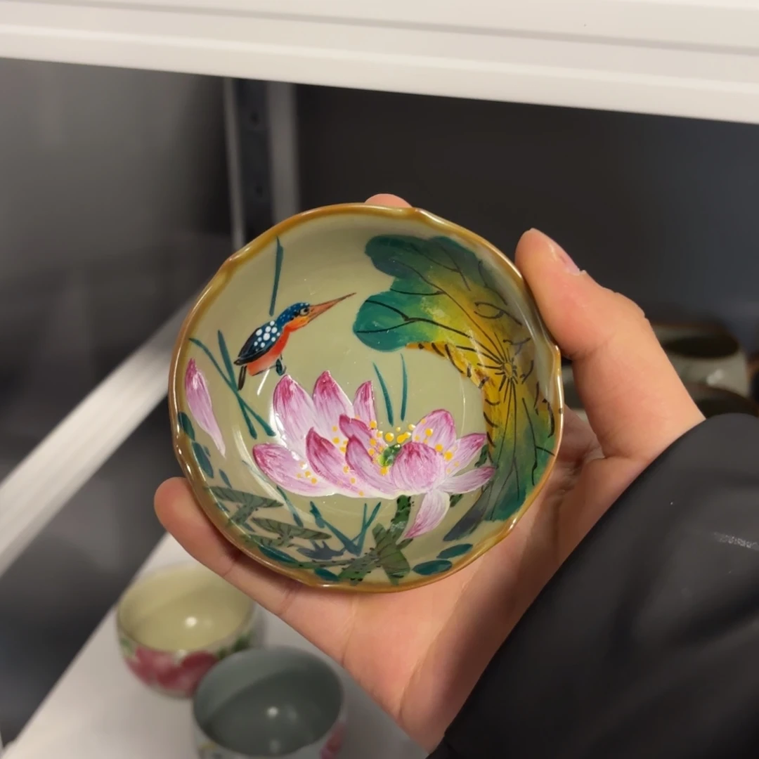 景德镇纯手工柴烧手绘陶瓷