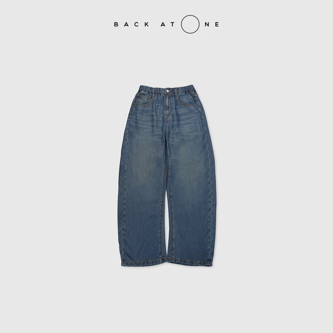BackAtOne “灵感丹宁” 时髦百搭蓝色松紧腰牛仔裤 BFS-2DI166C-K