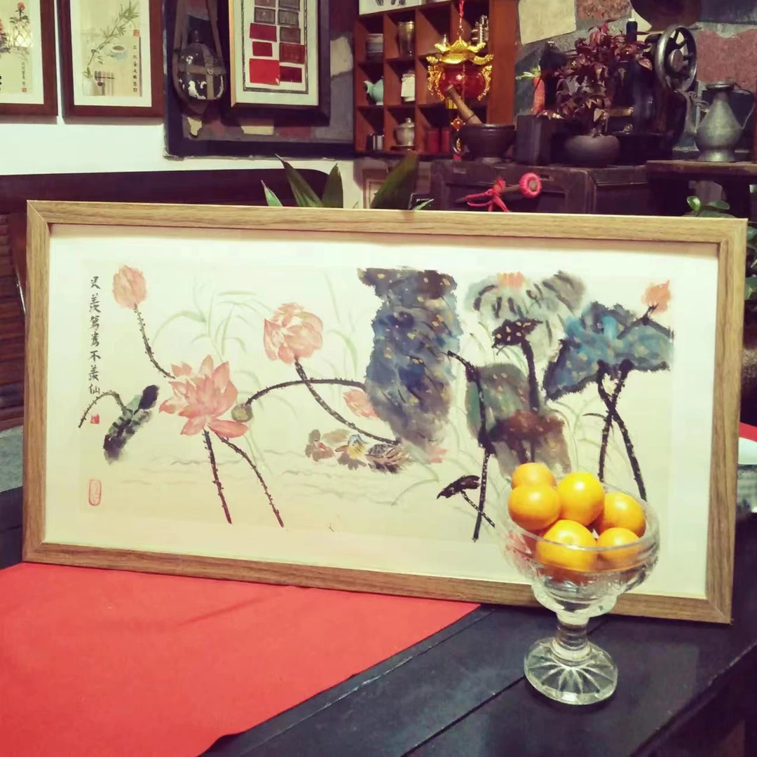 Z【4个一组】65X33cm国画装裱画框厂家直销直播间书法画框空白画框