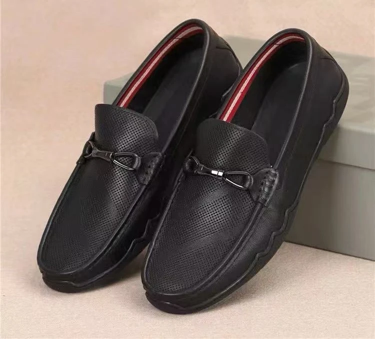 断码男鞋按主播口令下单，一脚蹬舒适软底休闲商务皮鞋