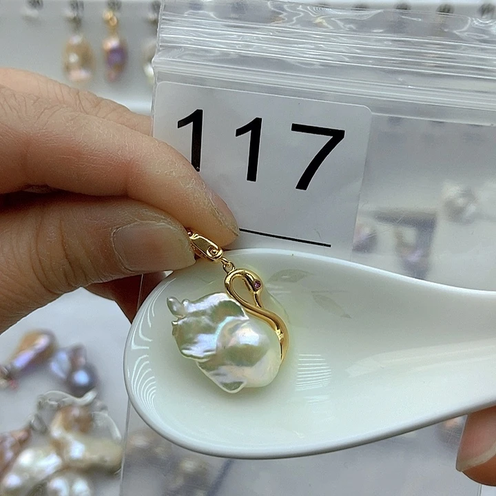 淡水珍珠颈饰银S925镶嵌