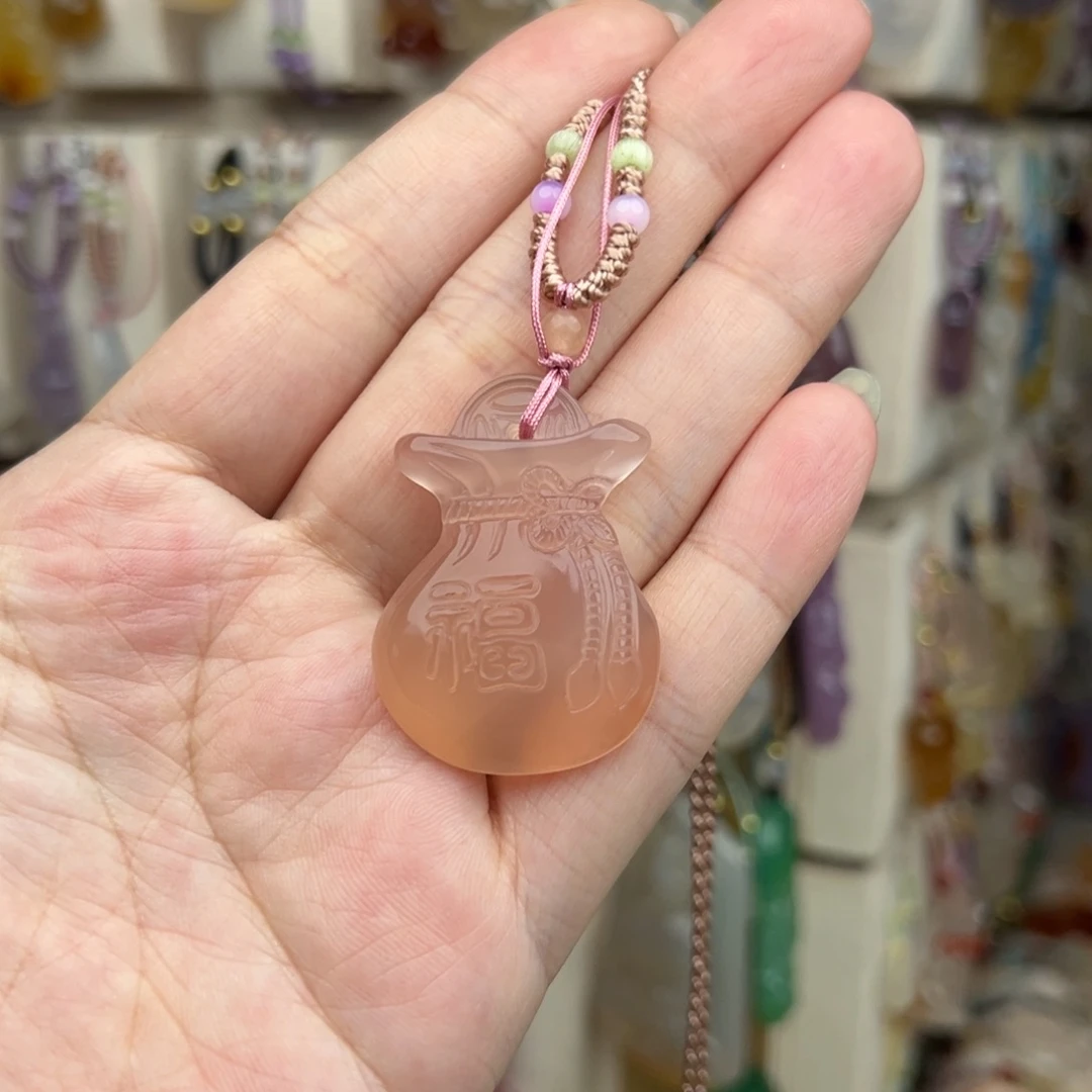 玛瑙/玉髓未镶嵌吊坠(赠链)