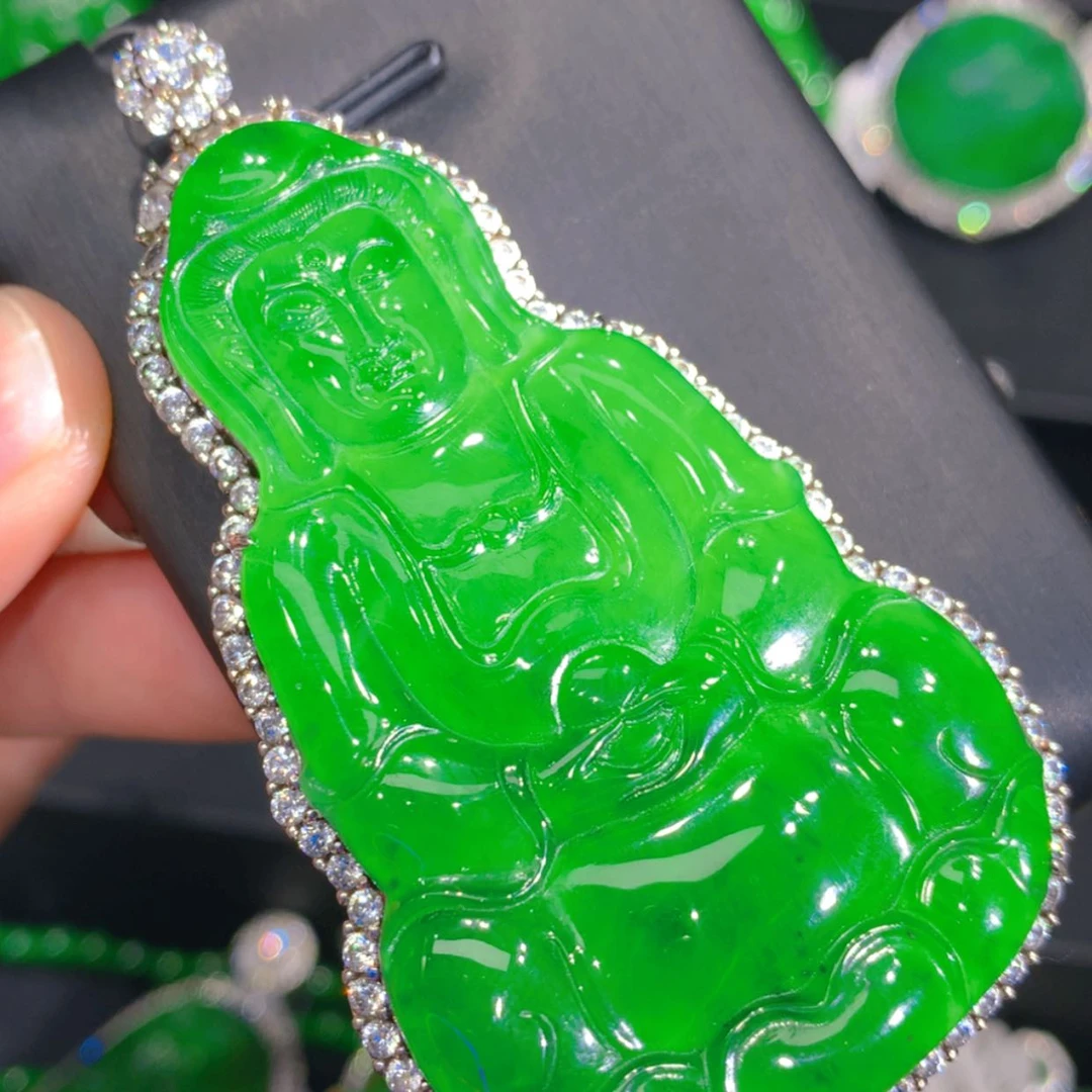 【闪购商品】翡翠颈饰银S925镶嵌555565655