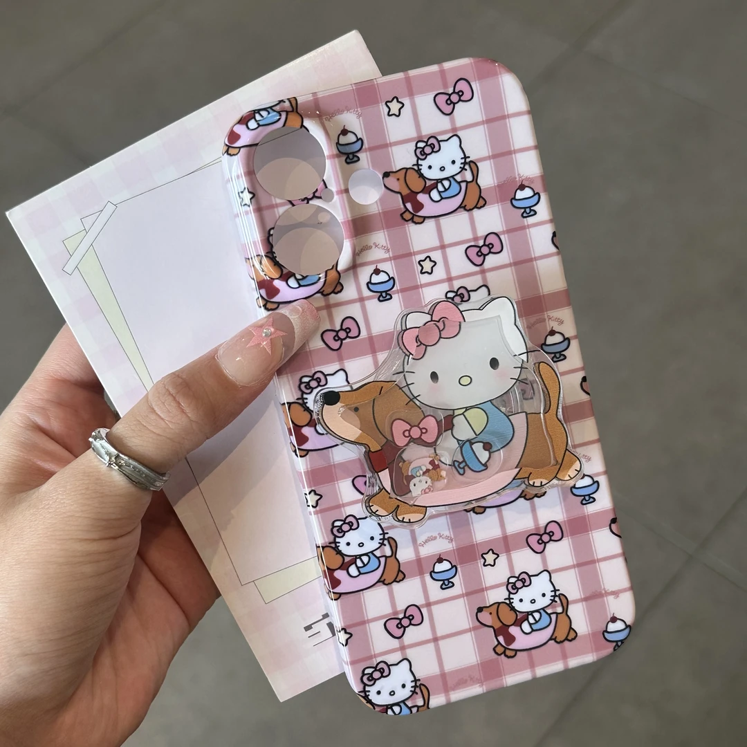 BANCA摇摇乐粉kt小狗适用苹果16/17菲林手机壳华为oppo小米15vivo