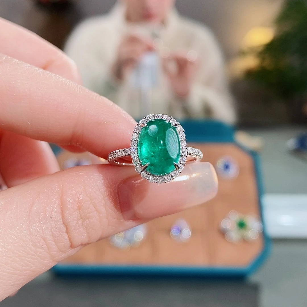 祖母绿戒指18K金镶嵌3.24ct