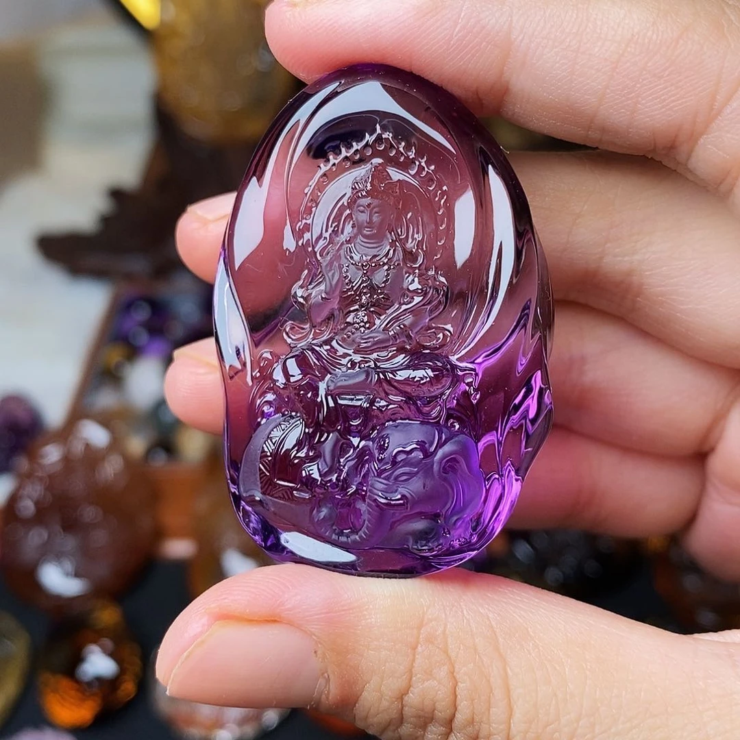 吊坠未镶嵌水晶普贤