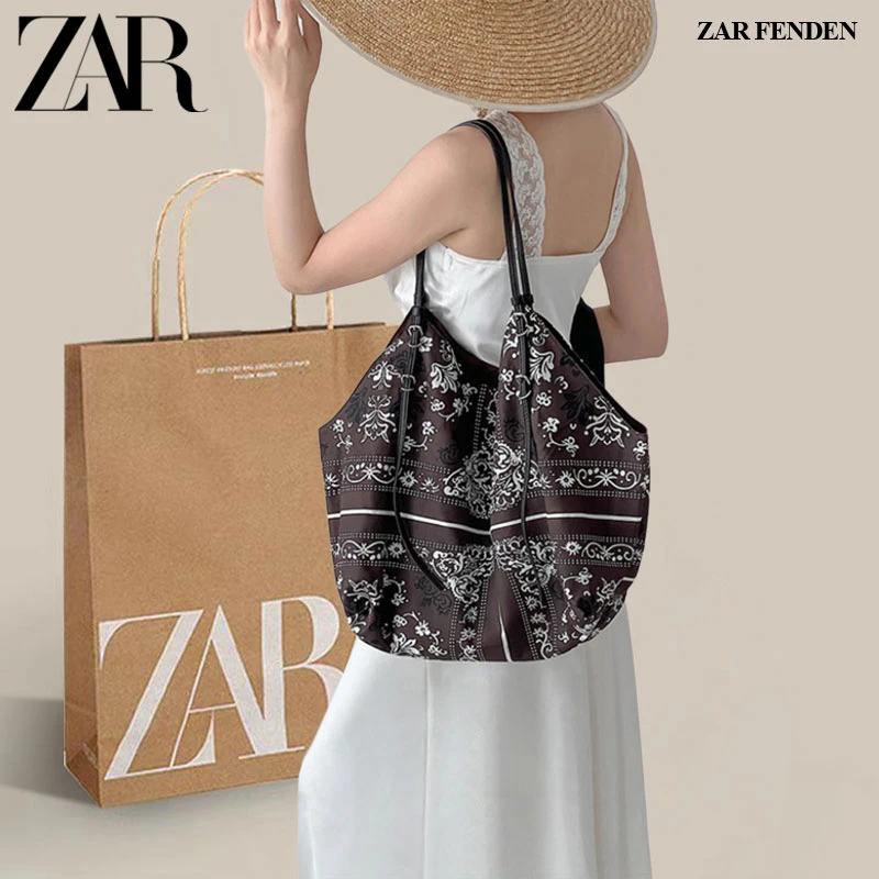 ZAR FENDEN女包 夏花物语 印花托特包大容量 2025新款包