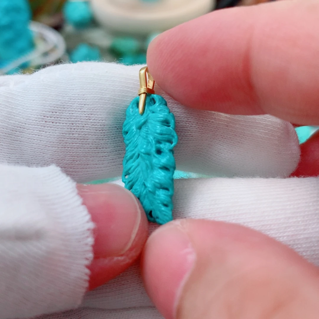 绿松石未镶嵌珠宝半成品