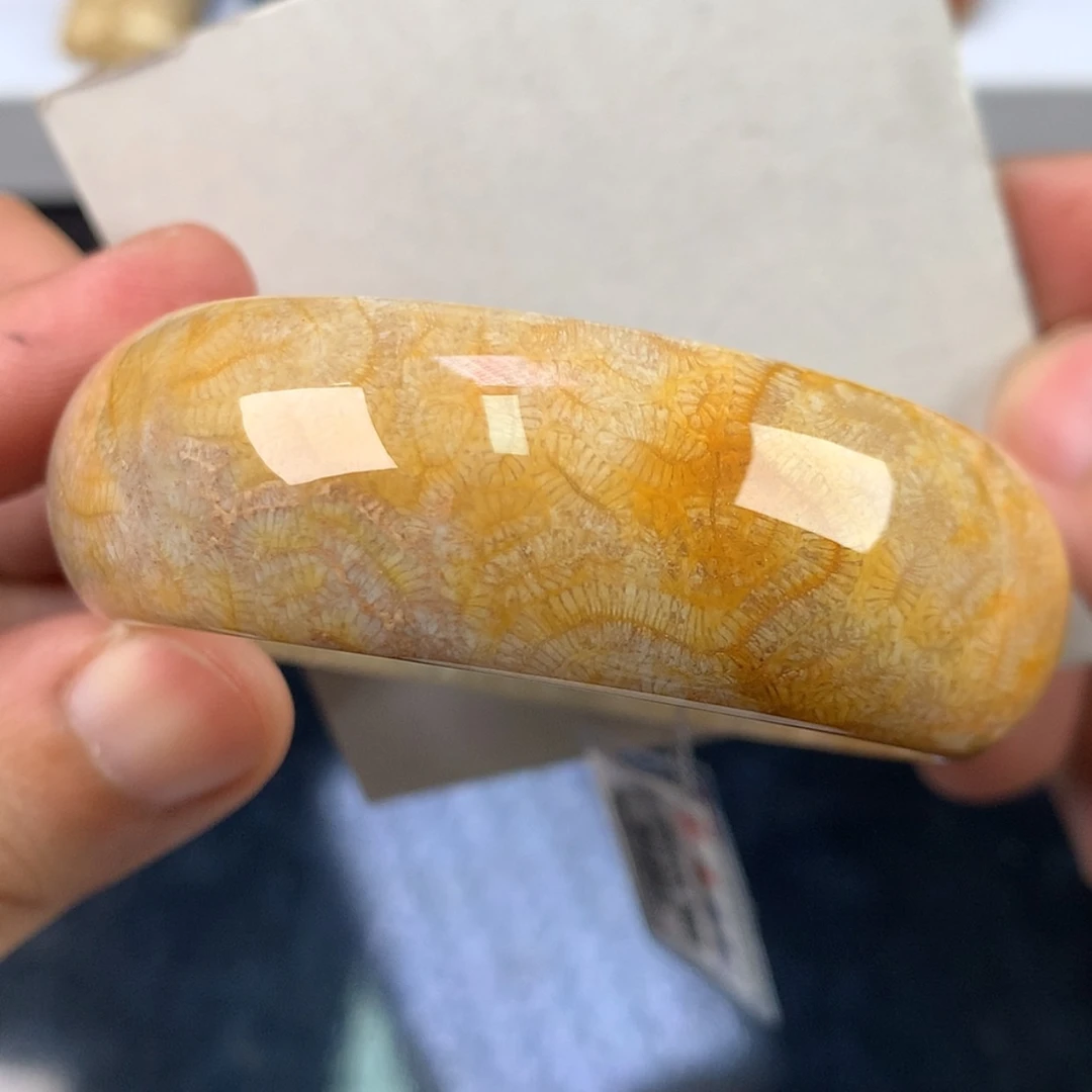 【闪购商品】硅化珊瑚（珊瑚玉）手镯未镶嵌（94号）捡漏52.5圈