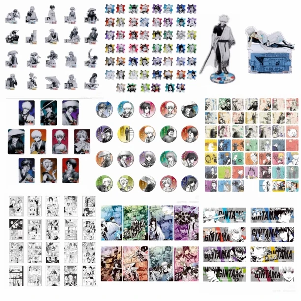 银魂 20周年原画展系列吧唧杯垫拍立得明信片立牌拼图盲盒(代拆)