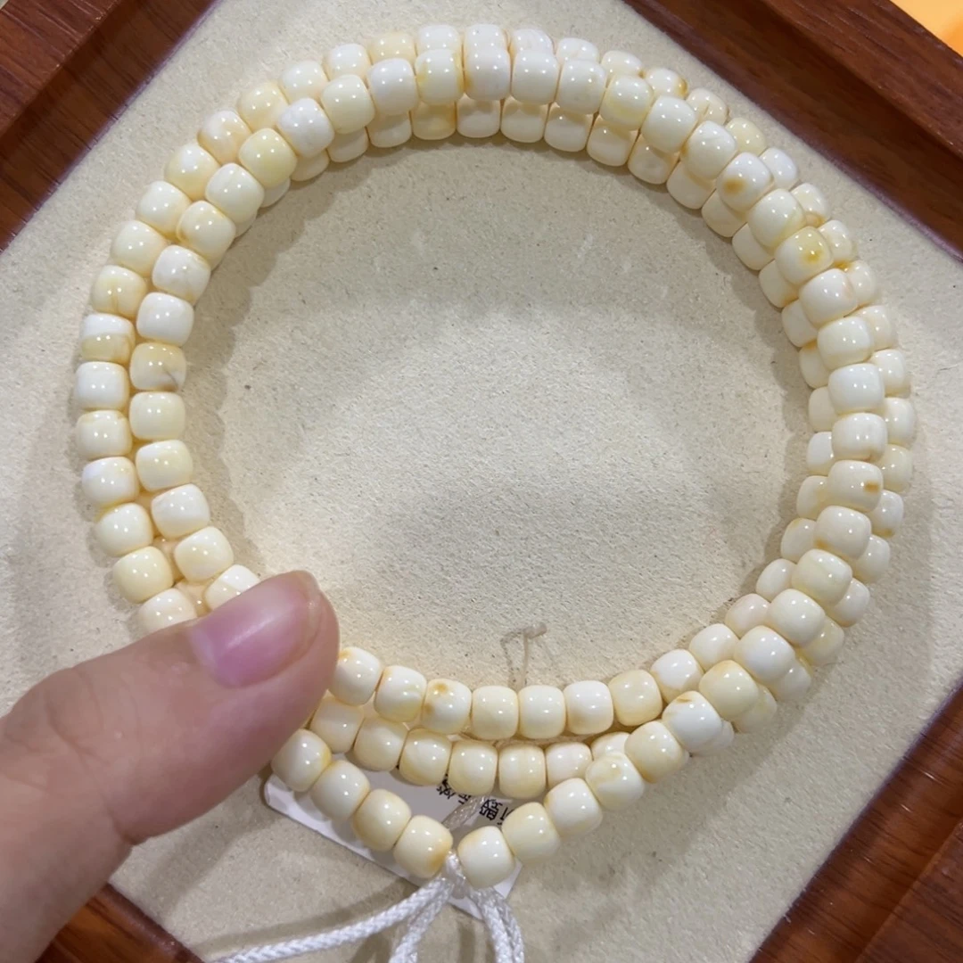 手链蜜蜡未镶嵌5.5m高桩瓷白老型108