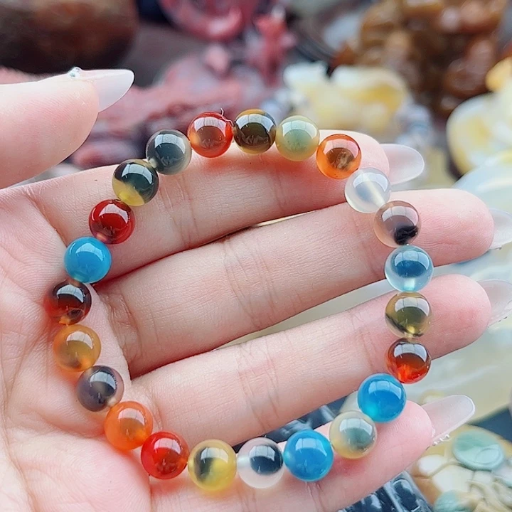 全***动玛瑙未镶嵌手饰吊坠