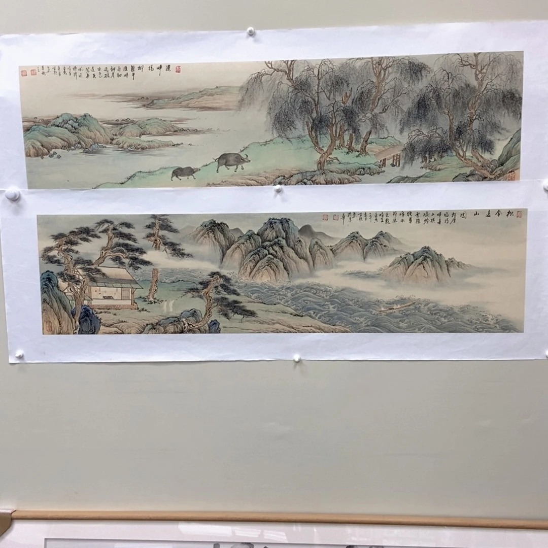 国画明锐四尺对开精品佳作单幅