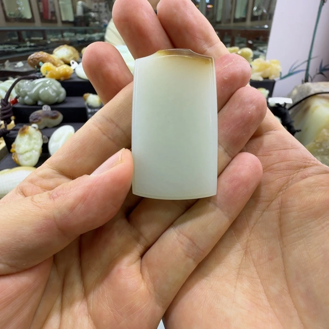 不***念和田玉未镶嵌吊坠(赠链)新疆和田玉35无事牌