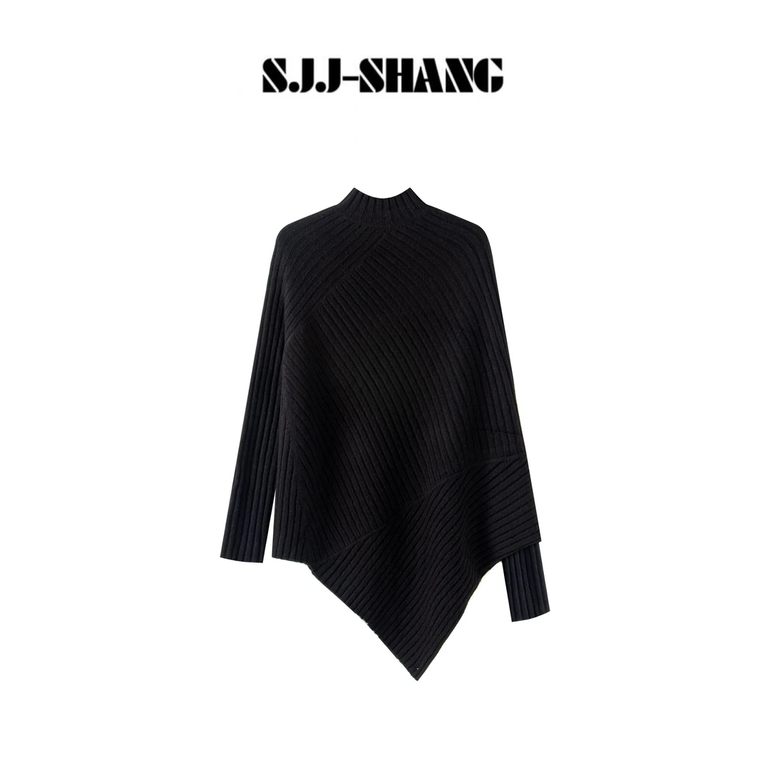 SJJ-SHANG【风向】澳洲进口美丽奴羊绒羊毛设计感针织毛衣q135607p