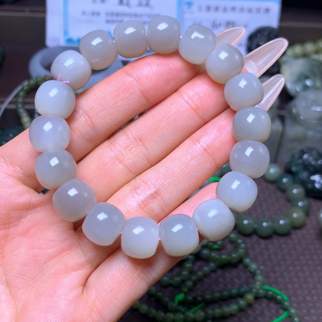 和田玉未镶嵌手串卡12