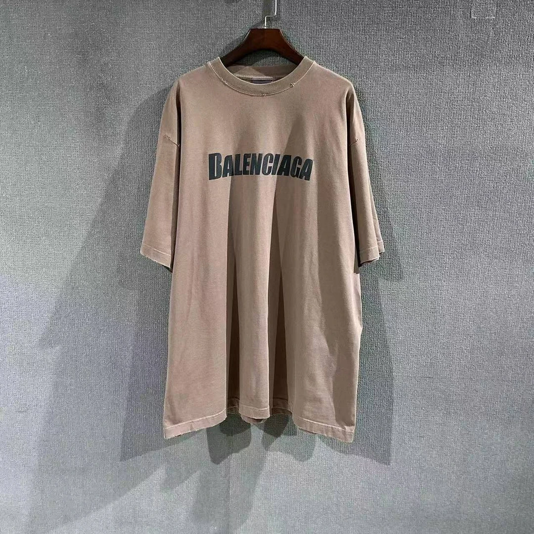 95新 Balenciaga/巴黎世家 （pm）裂纹印花破坏短袖 xxs码/2105