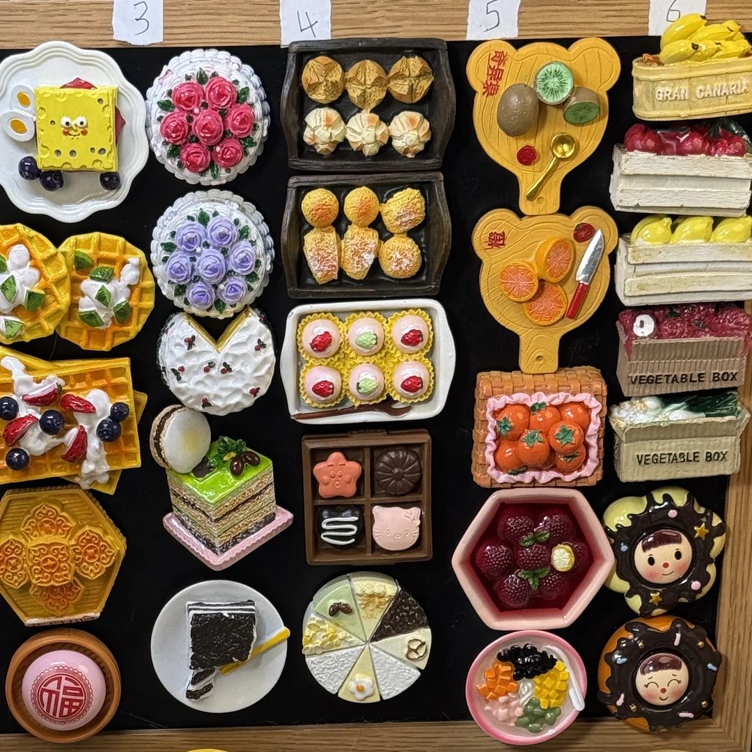 【颜色许愿】仿真带磁吸树脂食玩冰箱贴~默认微瑕