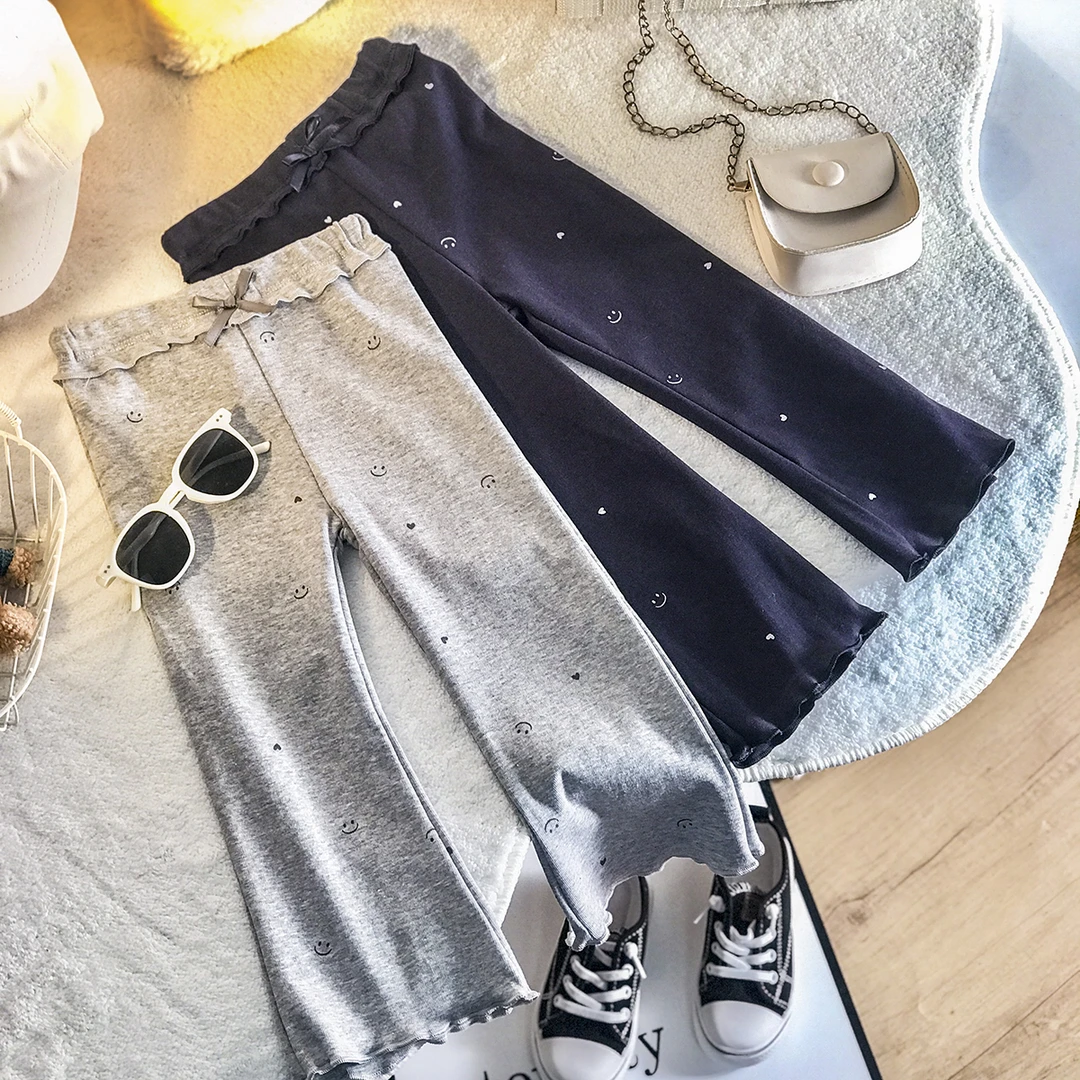 儿童裤子2025秋装新款女童休闲裤宝宝喇叭裤春秋季女宝洋气打底裤