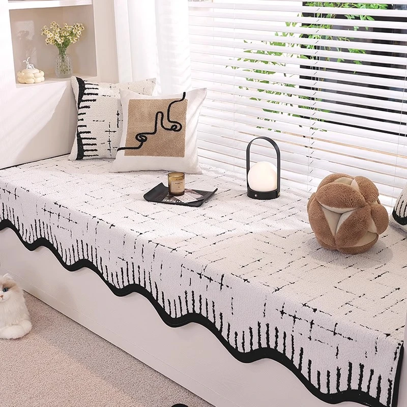 【异形枳线-飘窗垫】雪尼尔四季通用沙发垫防滑高级感家用飘窗垫